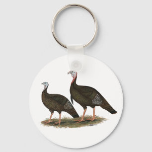 七面鳥東部野生の鳥 キーホルダー