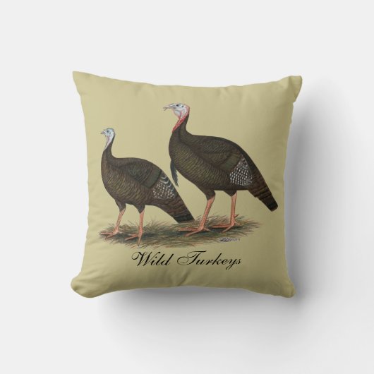 七面鳥東部野生の鳥 クッション (正面)