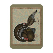 七面鳥標準青銅ポートレート マグネット (縦)