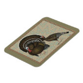 七面鳥標準青銅ポートレート マグネット (左側)