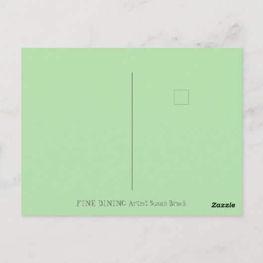 七面鳥素晴らしの食事、感謝祭の鳥ユーモア ポストカード (裏面)