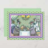 七面鳥素晴らしの食事、感謝祭の鳥ユーモア ポストカード (正面/裏面)