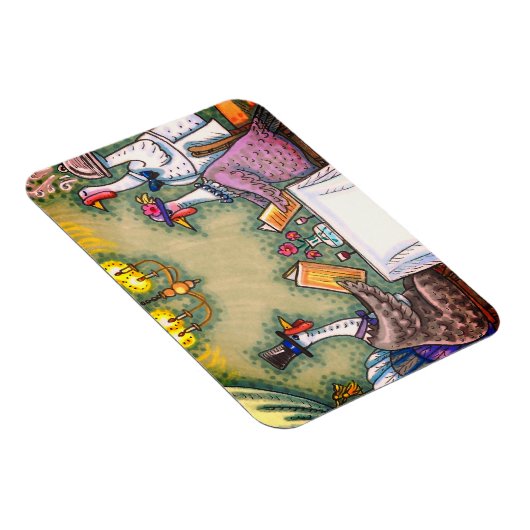 七面鳥素晴らしの食事、感謝祭の鳥ユーモア マグネット (右側)