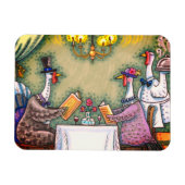 七面鳥素晴らしの食事、感謝祭の鳥ユーモア マグネット (横)