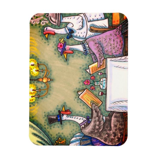 七面鳥素晴らしの食事、感謝祭の鳥ユーモア マグネット (縦)