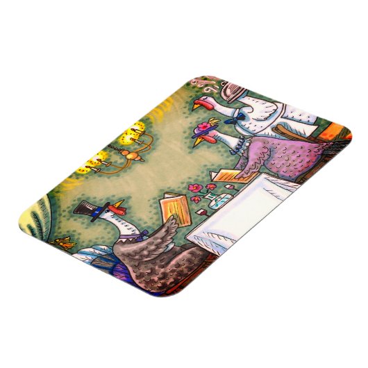 七面鳥素晴らしの食事、感謝祭の鳥ユーモア マグネット (左側)