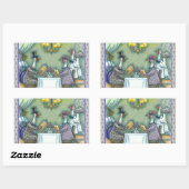 七面鳥素晴らしの食事、感謝祭の鳥ユーモア 長方形シール (シート)