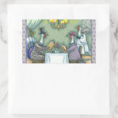 七面鳥素晴らしの食事、感謝祭の鳥ユーモア 長方形シール (バッグ)