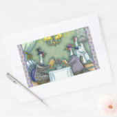 七面鳥素晴らしの食事、感謝祭の鳥ユーモア 長方形シール (封筒)