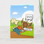 七面鳥素晴らしは感謝祭を追おもしろいう シーズンカード (正面)