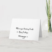 七面鳥飛行中にカード シーズンカード (裏面)