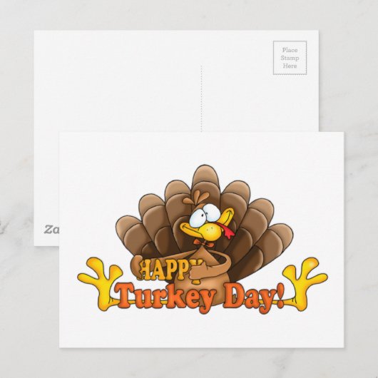 七面鳥 ポストカード (正面/裏面)