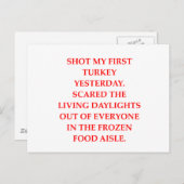 七面鳥 ポストカード (正面/裏面)