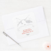 万一の場合は猫を助けてくれ スクエアシール (封筒)