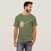 万丈シェイプワードアートホワイト文字 Tシャツ (正面フル)