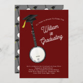 万丈ミュージシャン卒業パーティー音楽招待状 招待状 (正面/裏面)