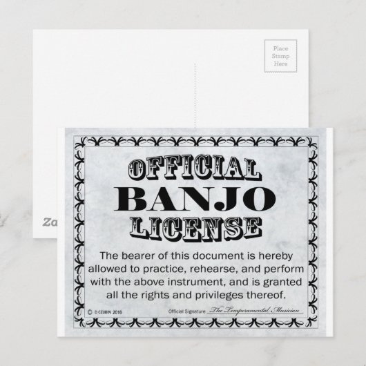 万丈免許 ポストカード (正面/裏面)