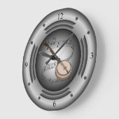 万丈~ミュージカル巻き上げ~銀の話し方~ ラージ壁時計 (傾斜)