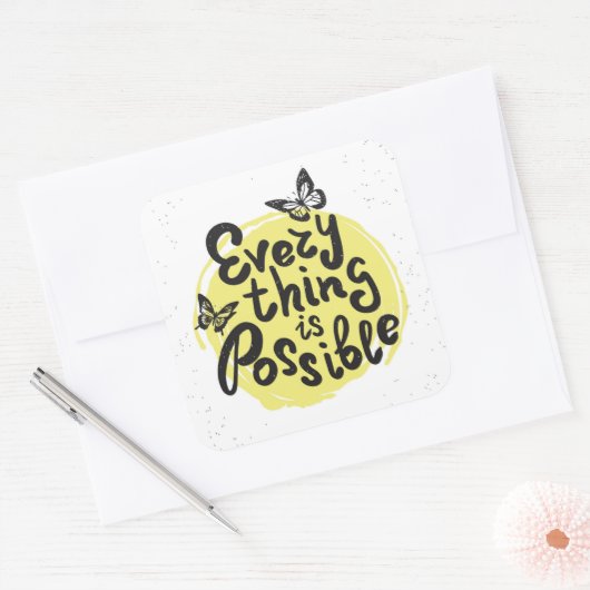 万事あり スクエアシール (封筒)