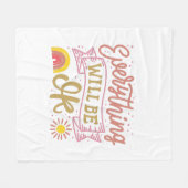 万事うまくいくだろう フリースブランケット (正面(横))