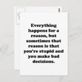 万事が理由があって起こる ポストカード (正面/裏面)