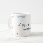 万事に対する平和！マグ コーヒーマグカップ (正面左)