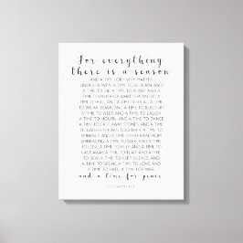 万事のために、エクレシアステス3:1-8 キャンバスプリント