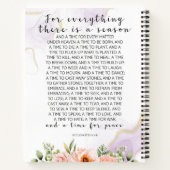 万事のために、エクレシアステス3:1-8 ノートブック (裏面)