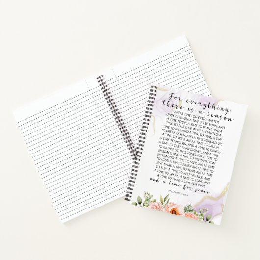 万事のために、エクレシアステス3:1-8 ノートブック (内部)