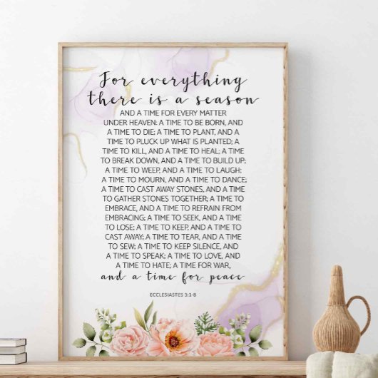 万事のために、エクレシアステス3:1-8 ポスター