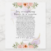 万事のために、エクレシアステス3:1-8 ワインラベル (シングルラベル)