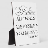 万事もしあり信じ フォトプラーク (側面)