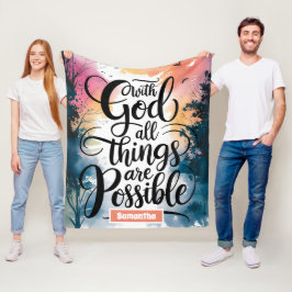 万事パーソナライズされたクリスチャンになれる フリースブランケット