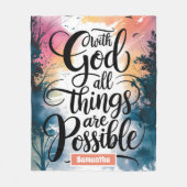 万事パーソナライズされたクリスチャンになれる フリースブランケット (正面)