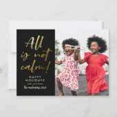 万事穏かでない |クリスマスおもしろいの休日の写真 シーズンカード (正面)