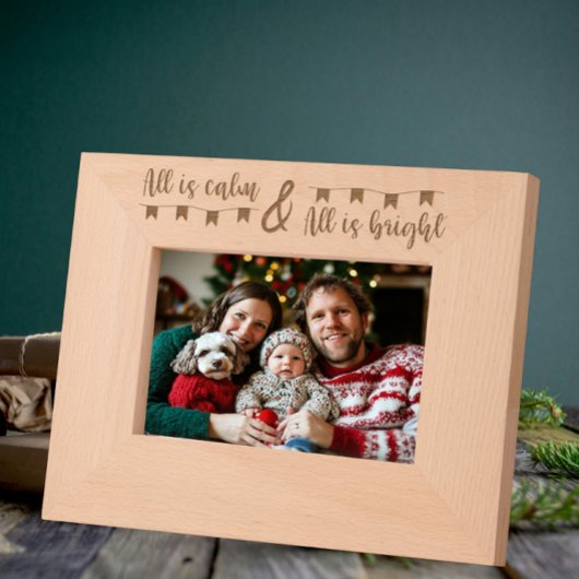 万事閑静 レーザー彫刻フレーム