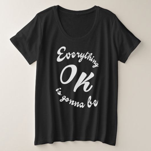 万事順調だ プラスサイズTシャツ (デザイン正面)