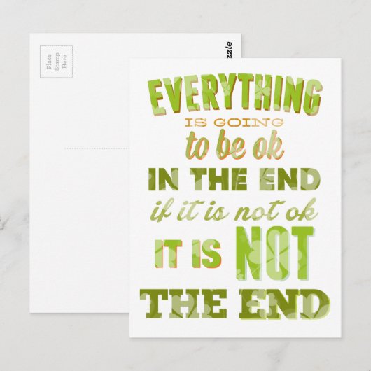 万事順調に進む。 ポストカード (正面/裏面)