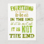 万事順調に進む。 ポストカード (正面)