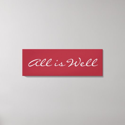 万事順調、キャンバスプリント感動的引用文 キャンバスプリント (正面)