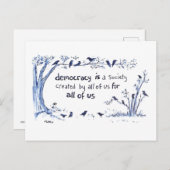万人のための民主主義 ポストカード (正面/裏面)