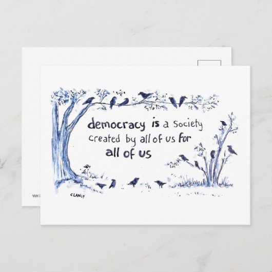 万人のための民主主義 ポストカード (正面/裏面)