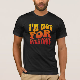 万人向けじゃない グルービーなレトロ風タイポグラフィーデザイン Tシャツ