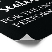 万全を期して座り続けて下さい ポスター (角)