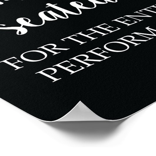 万全を期して座り続けて下さい ポスター (角)