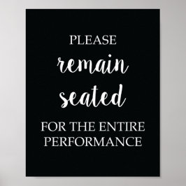 万全を期して座り続けて下さい ポスター