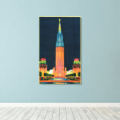 万博タワー、太陽への尖塔 キャンバスプリント (インサイチュ (ウッドフロア))