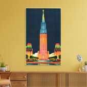 万博タワー、太陽への尖塔 キャンバスプリント (インサイチュ (リビング))