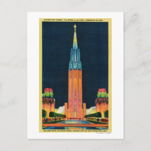 万博タワー、太陽への尖塔 ポストカード (正面)