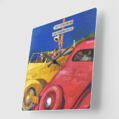 万国博覧会かバスト スクエア壁時計 (傾斜)